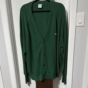 Green Button-Up Cardigan